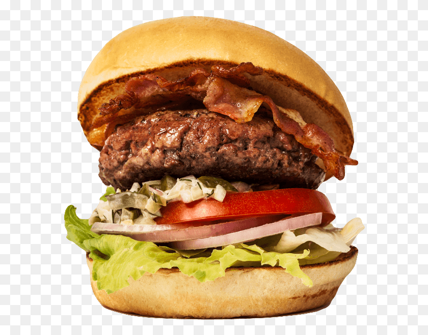 592x599 Bacon Burger Just Burger Malta Cheeseburger, Food HD PNG Download