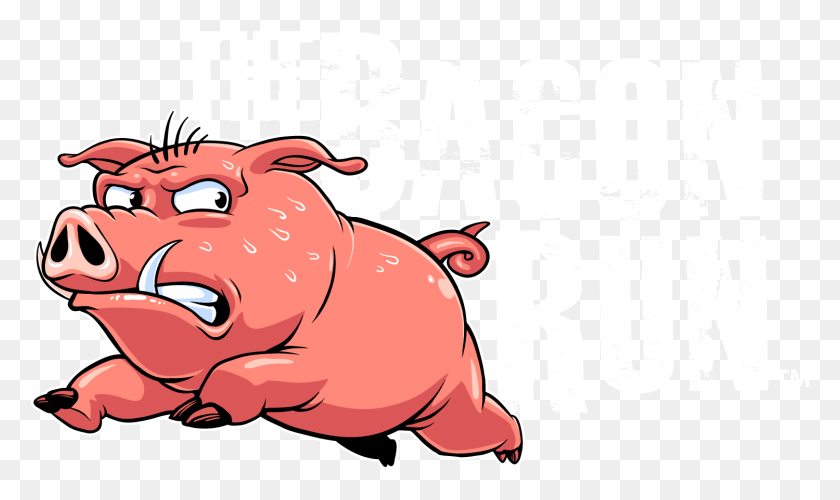 1499x847 Bacon Clipart Character Bacon Run, Pig, Mammal, Animal HD PNG Download