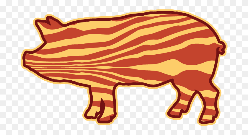 702x397 Bacon Pig Outline Bbq Barbecue Paleo Meat Candy Breakfast, Animal, Mammal, Cow HD PNG Download