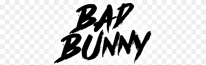 560x265 Bad Bunny Bad Bunny Logo, Handwriting, Text, Calligraphy, Adult PNG