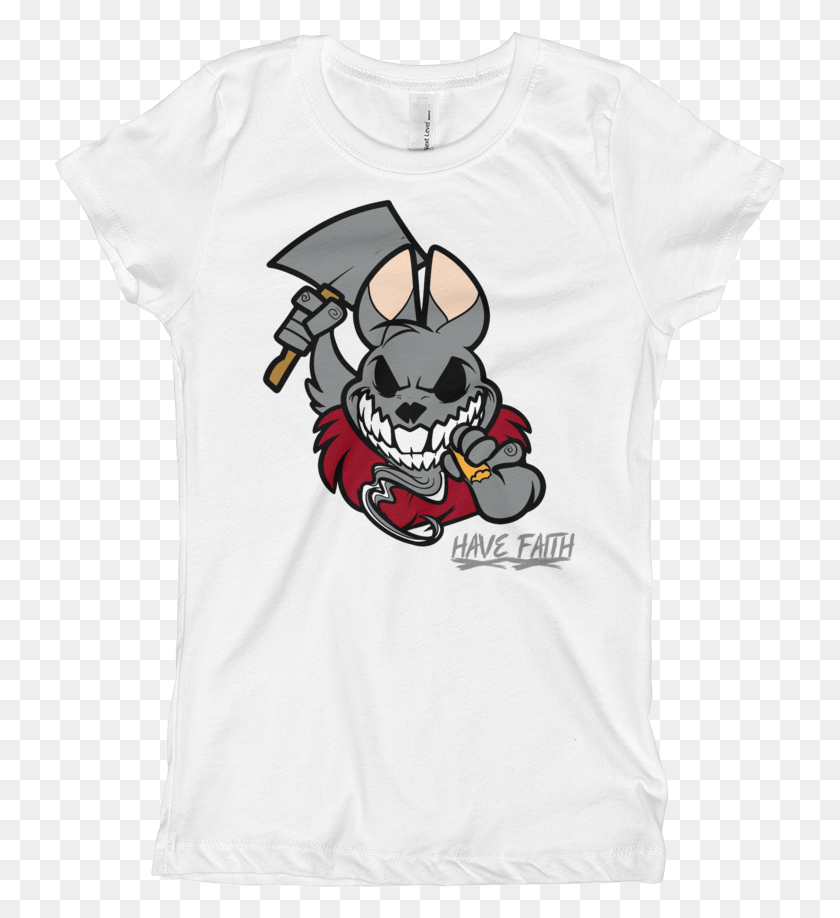 733x858 Bad Bunny Girl39s T Shirt Cartoon, Clothing, Apparel, T-shirt HD PNG Download