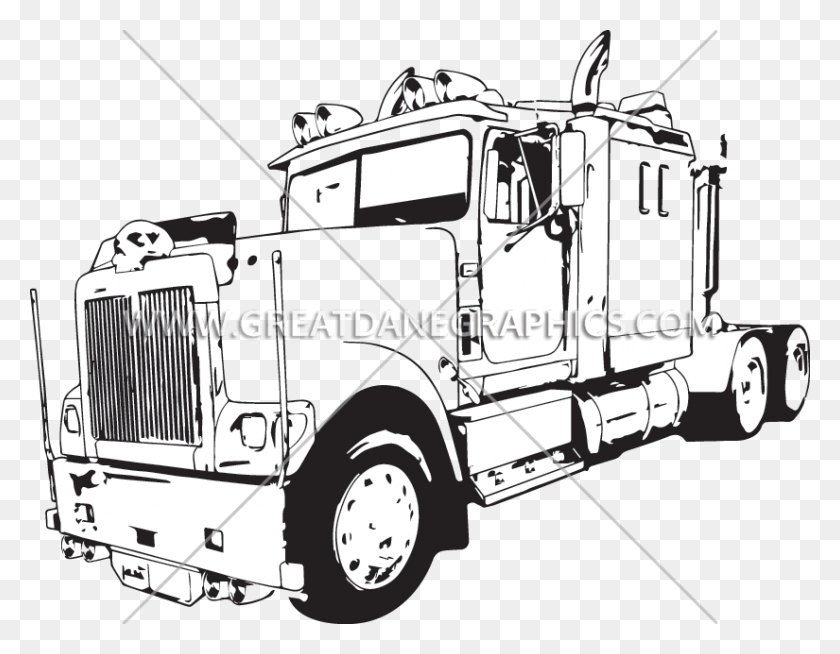 825x629 Bad Production Ready Artwork For T Shirt Trailer Truck, Vehicle, Transportation, Fire Truck HD PNG Download