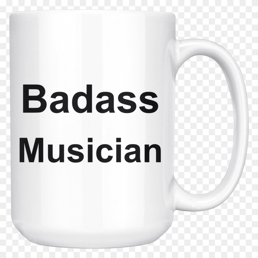 1939x1939 Badass Musician 15 Oz White Coffee Mug Beer Stein, Coffee Cup, Cup, Soil HD PNG Download
