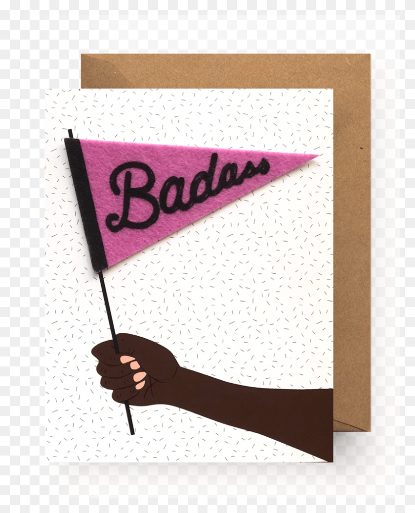 799x1000 Badass Pennant Sticker Card Paper, Text, Rug, Word HD PNG Download