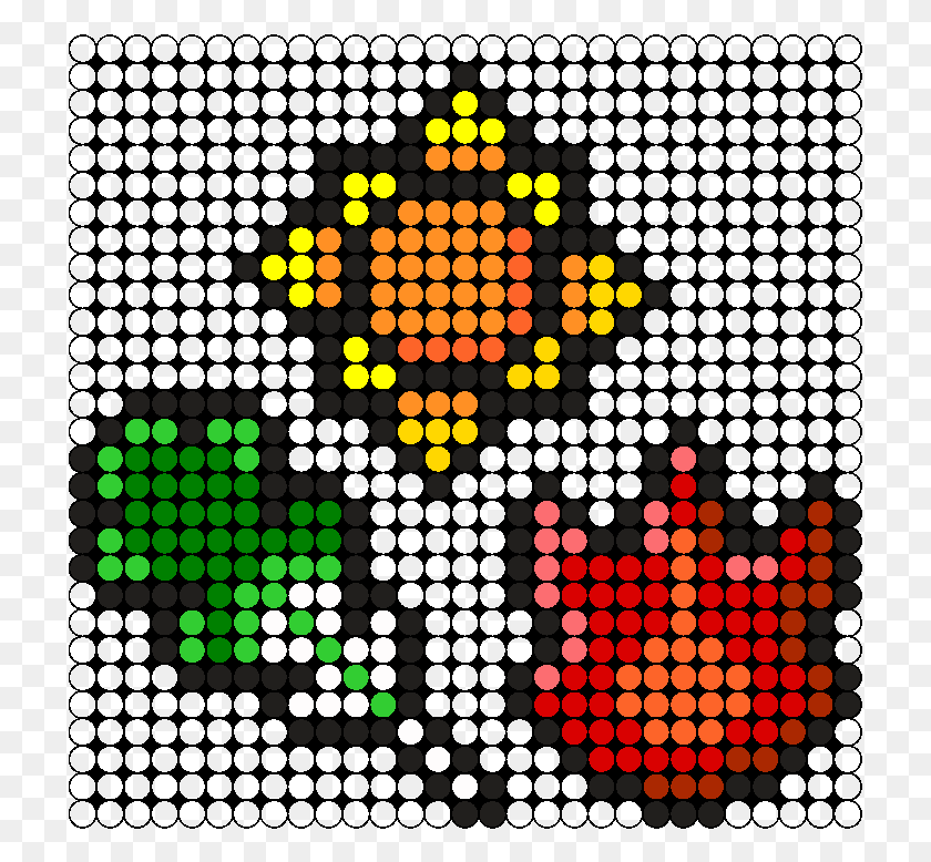 717x718 Badge Pokemon Part 2 Gen 1 Perler Bead Pattern Bead Pokemon Thunder Badge Pixel Art, Machine, Number, Symbol HD PNG Download