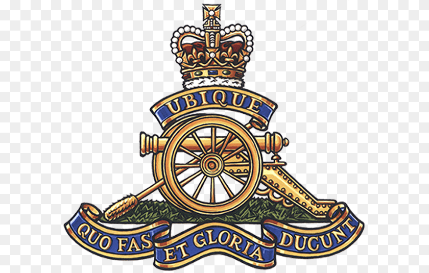 600x535 Badge Royal Field Artillery Logo, Symbol, Emblem, Machine, Wheel Sticker PNG