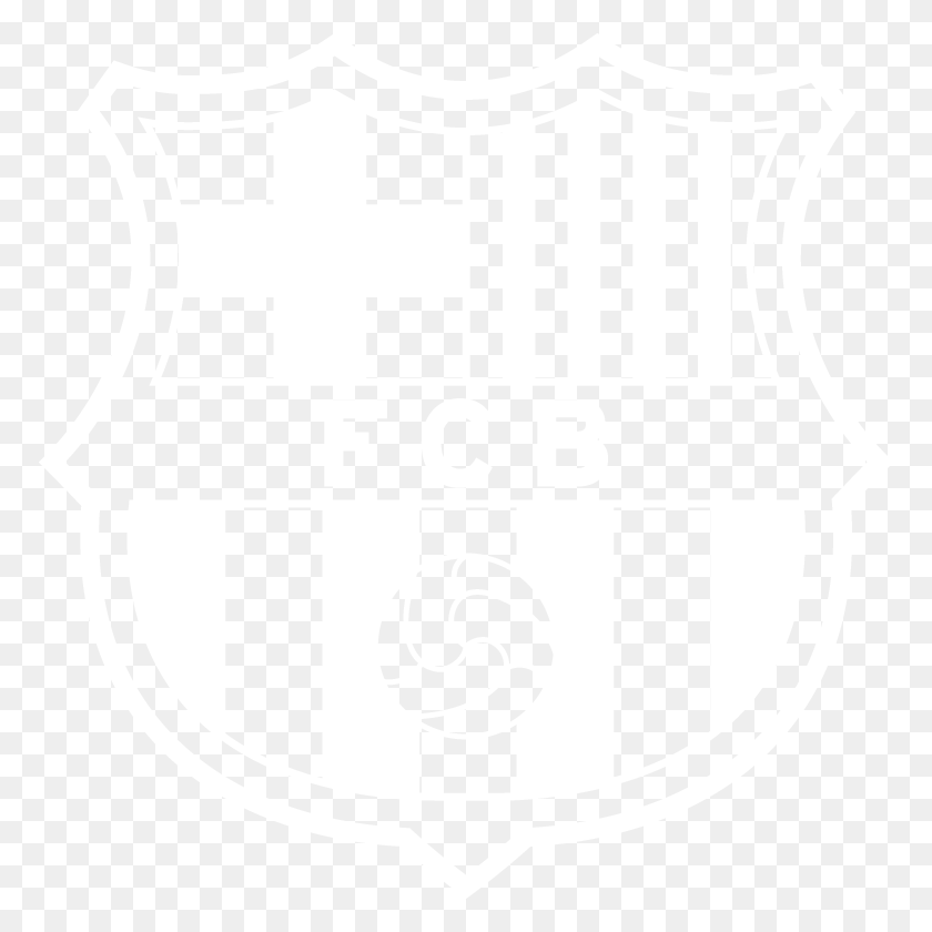 770x780 Badge Transparent Black And White Fc Barcelona Logo Black And White Vector, Texture, White Board, Text HD PNG Download