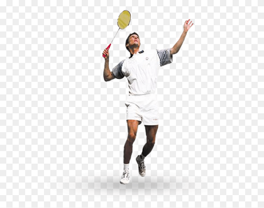 548x601 Badminton Play Transparent Badminton Player, Person, Human, Tennis Racket HD PNG Download