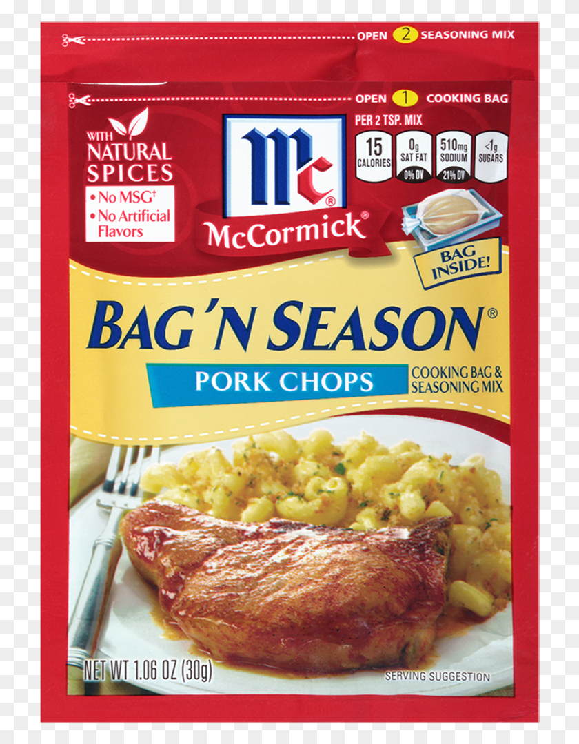 726x1020 Bag N Season Pork Chops Mccormick Bag N Season Pork Chops, Fork, Cutlery, Food HD PNG Download