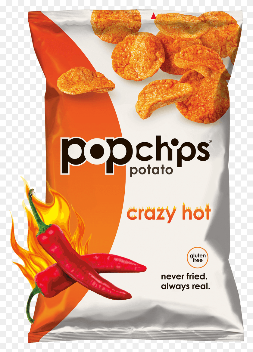 1099x1564 Bag Of Crazy Hot Popchips Pop Chips Sea Salt, Plant, Food, Bread HD PNG Download