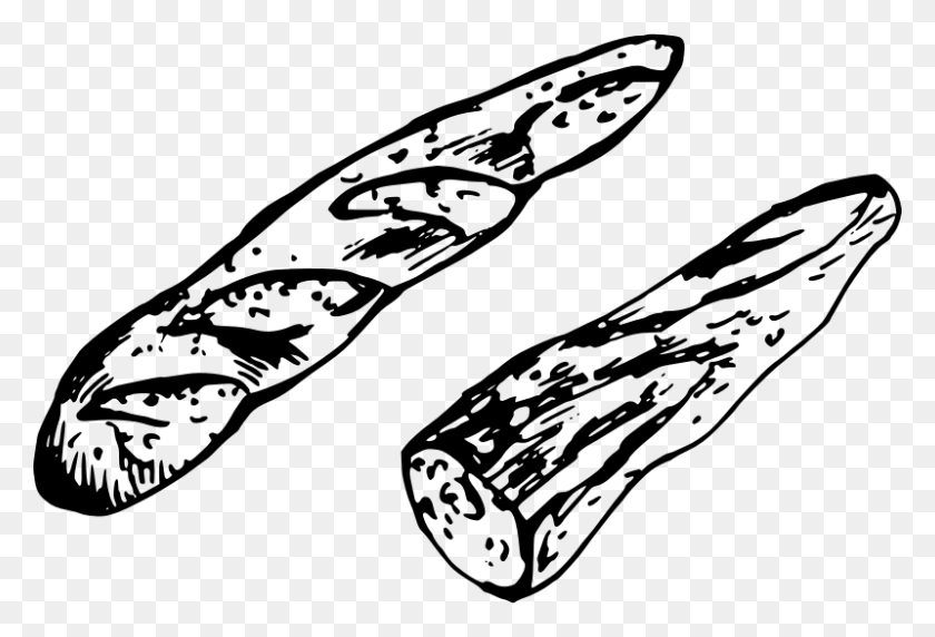 800x526 Baguette Clipart Black And White Baguette, Gray, World Of Warcraft HD PNG Download