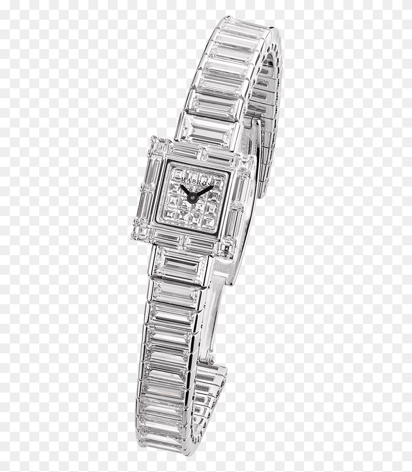 314x902 Descargar Png Reloj Baguette Diamond Ladies39 Reloj Analógico, Reloj De Pulsera, Reloj Analógico Hd Png