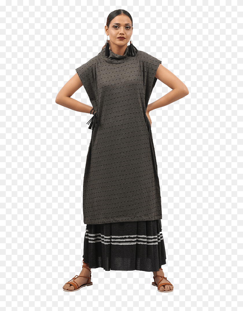 493x1014 Bahubali 2 Turtle Neck Tunic Amp Black Gypsy Maxi Skirt Formal Wear, Clothing, Apparel, Dress HD PNG Download