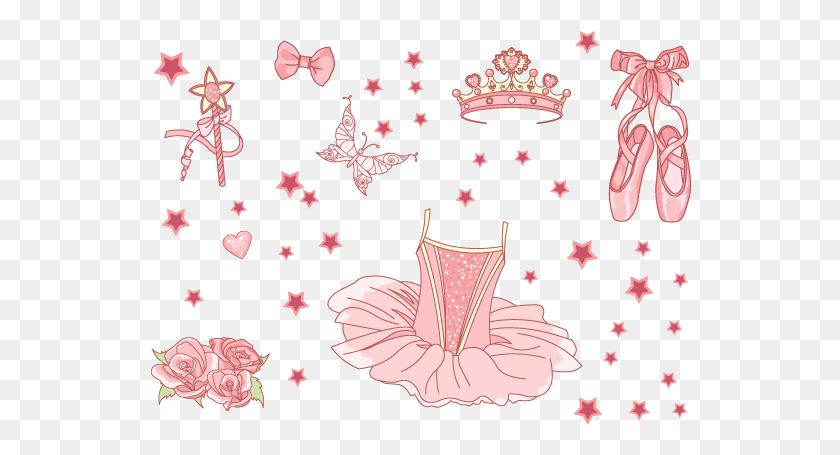 542x395 Bailarina Com Notas Musicais Rosa, Jewelry, Accessories, Accessory HD PNG Download