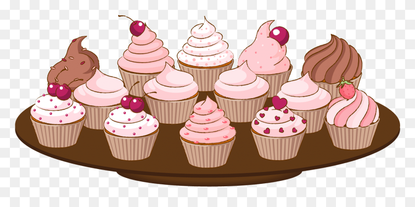 1422x658 Bake Sale Clip Art Of A Cupcake With Sprinkles Cake Cupcake Vector, Cream, Dessert, Food HD PNG Download