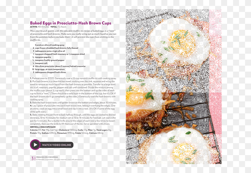 645x520 Baked Eggs In Prosciutto Hash Brown Cups Active Bnh, Advertisement, Poster, Flyer HD PNG Download