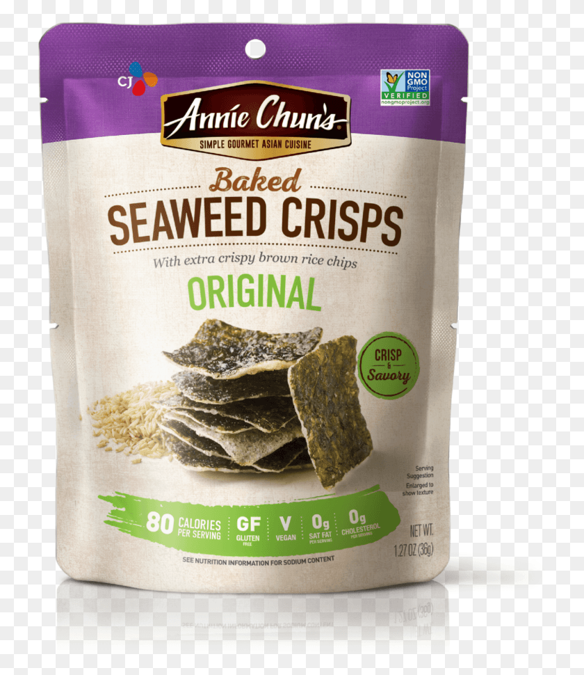 733x910 Baked Original Seaweed Crisps Annie Chun39s Seaweed Crisps, Book, Food, Plant HD PNG Download