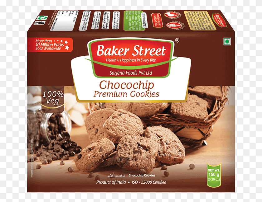 668x589 Baker Street Choco Chip Cookies Baker Street Cookies, Dessert, Food, Cream HD PNG Download