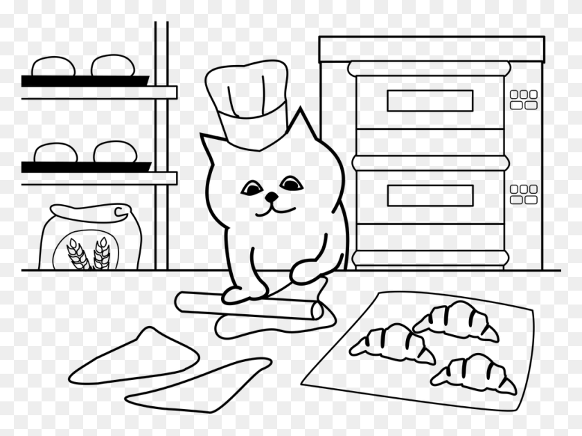 961x703 Bakery Bread Job Chef The Website Cat Cartoon, Gray, World Of Warcraft HD PNG Download