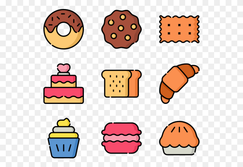 541x517 Bakery Icons Kawaii, Text, Food, Poster HD PNG Download