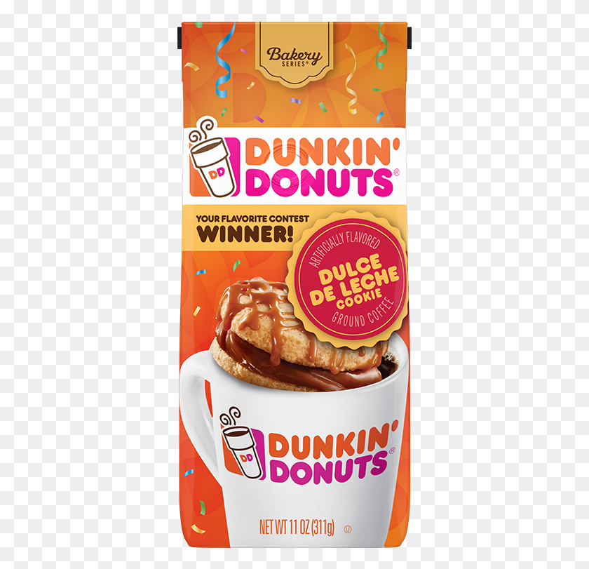 335x751 Bakery Series Dulce De Leche Cookie Coffee Dunkin Donuts Coffee, Burger, Food, Flyer HD PNG Download