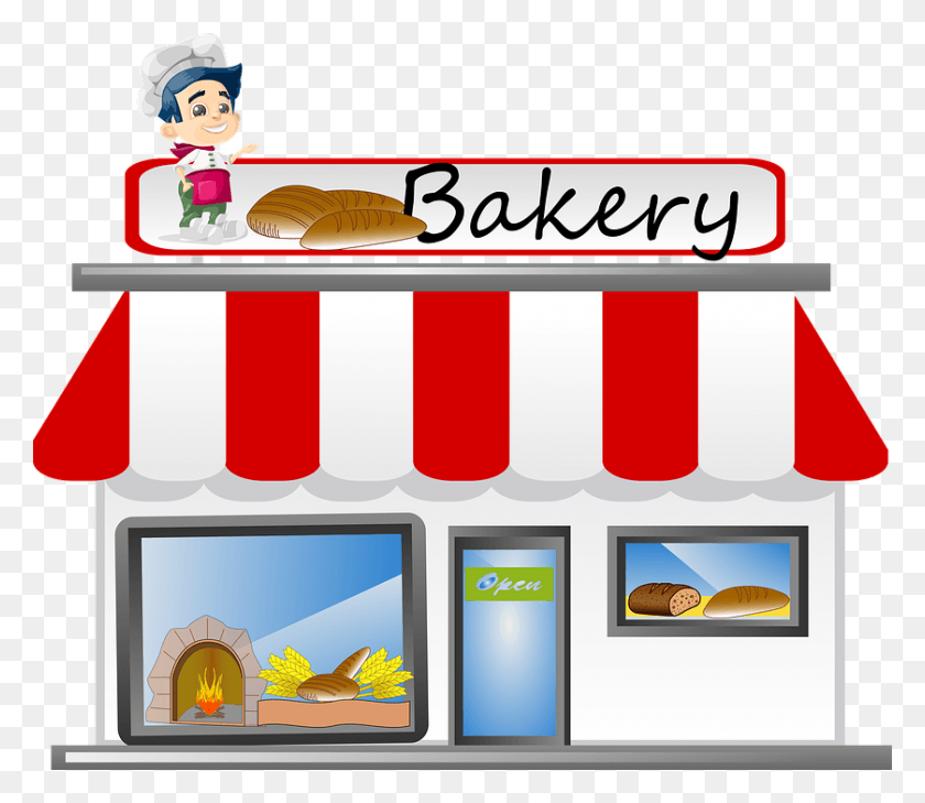 839x720 Bakery Shop Clipart, Text, Bird, Animal HD PNG Download