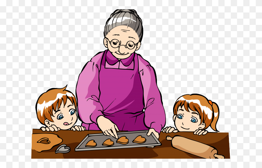 640x480 Hornear Clipart Abuela Cocinando Con La Abuela De Dibujos Animados, Persona, Humano, Comics Hd Png