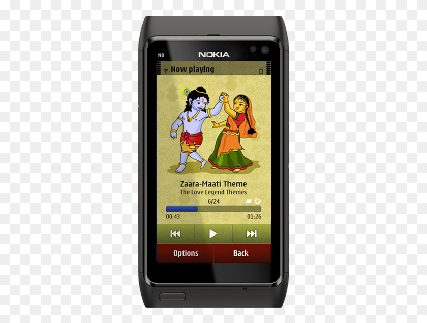298x575 Descargar Png Bal Krishna, Reproductor De Música, Nokia N8, Gris Oscuro, Teléfono Móvil, Electrónica, Hd Png