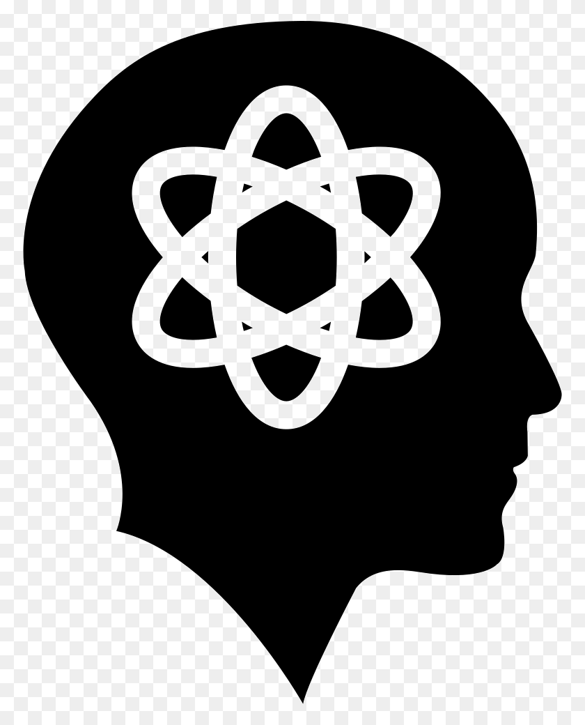 774x980 Bald Head With Science Symbol Steam Storytime, Stencil, Logo HD PNG Download