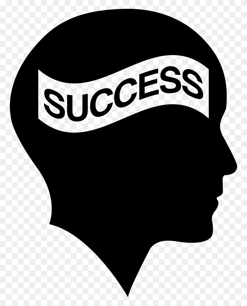 774x980 Bald Head With Success Flag Comments Success Icon, Label, Text, Hand HD PNG Download