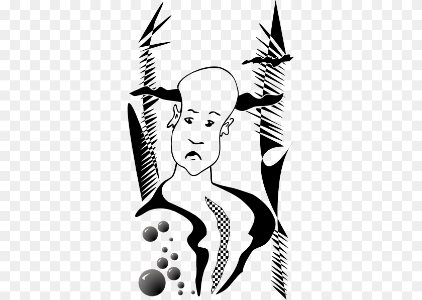 336x597 Bald Man Clip Art At Clker Hair Loss, Stencil, Baby, Person, Face Transparent PNG