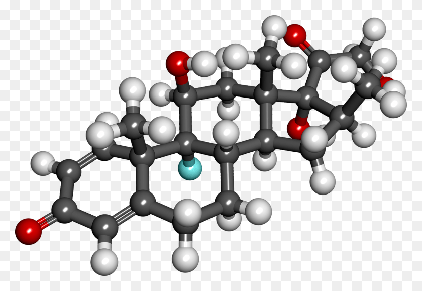 1501x1000 Ball And Stick Model Of The Immunosuppressant Drug Beclomethasone Molecular Structure, Network, Sphere, Chandelier HD PNG Download