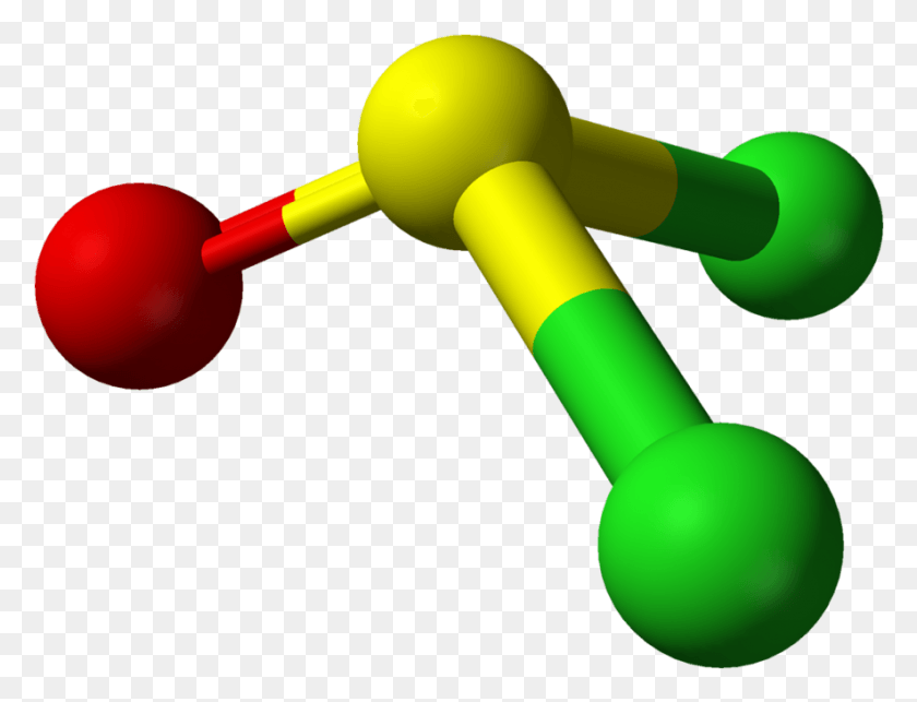 885x662 Ball And Stick Model Of Thionyl Chloride Socl2 3d Structure, Watering Can, Can, Tin HD PNG Download