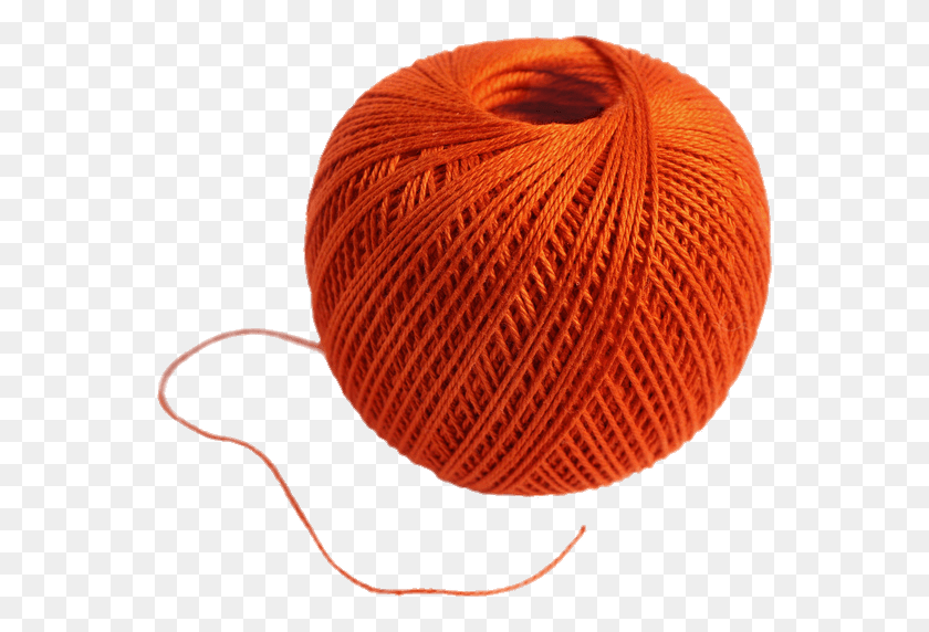 559x512 Ball Of Orange Wool Wool, Yarn, Knitting HD PNG Download