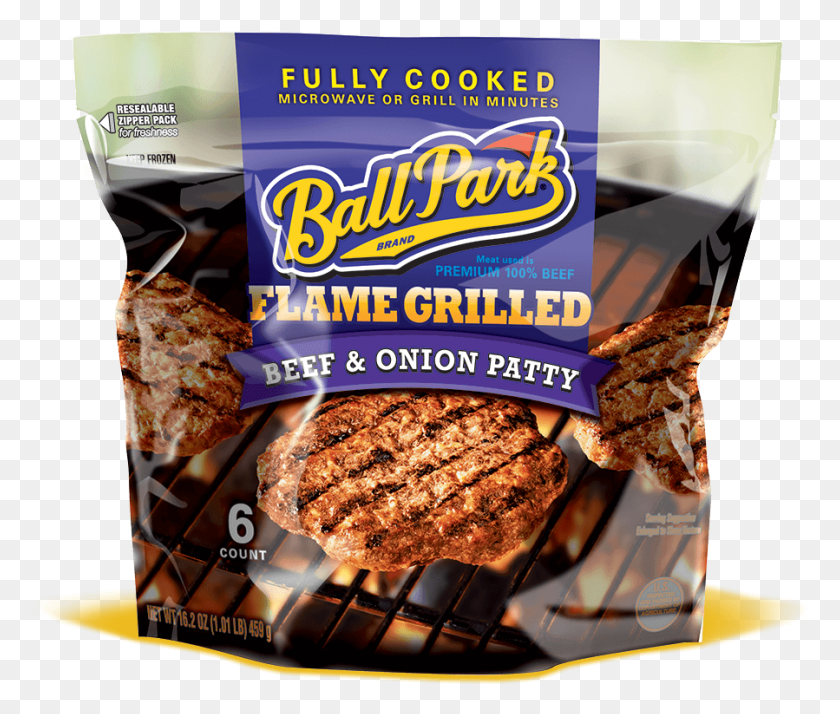 899x754 Ball Park Fully Cooked Frozen Flame Grilled Beef Onion Ball Park Franks, Burger, Food, Plant HD PNG Download
