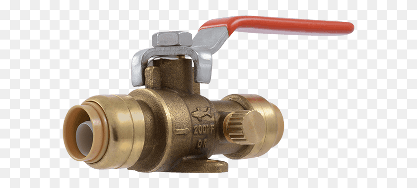 589x320 Ball Valve With Drain Vent And Mounting Tab 1 2 Ball Valve With Mounting Tabs, Bronze, Machine, Fire Hydrant HD PNG Download