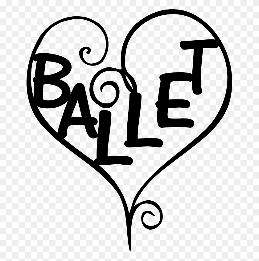 667x788 Ballerina Clipart Word Love Ballet Svg, Stencil, Label, Text HD PNG Download