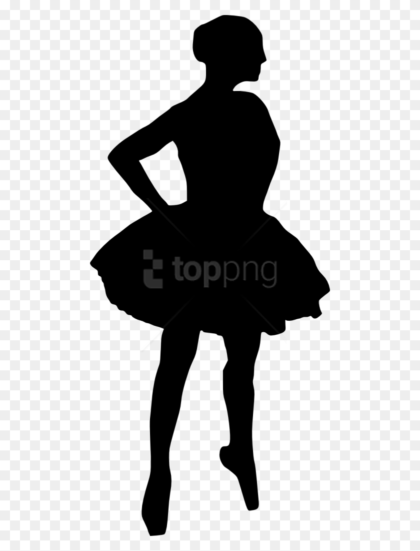 480x1041 Ballerina Silhouette Little Girl Silhouette, Person, Human HD PNG Download