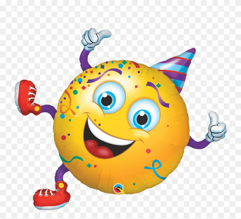 801x721 Ballon Tallique Lium Party Smiley, Toy, Animal, Food HD PNG Download