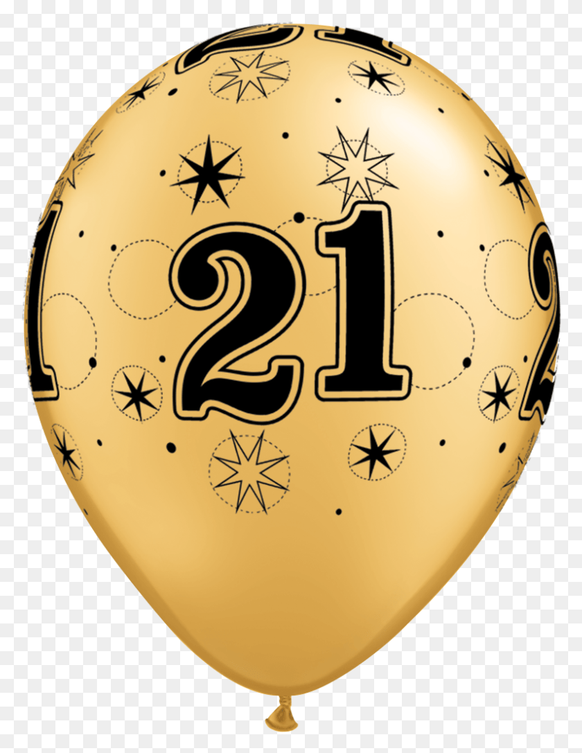 795x1047 Balloon 21 Black And Gold, Number, Symbol, Text HD PNG Download