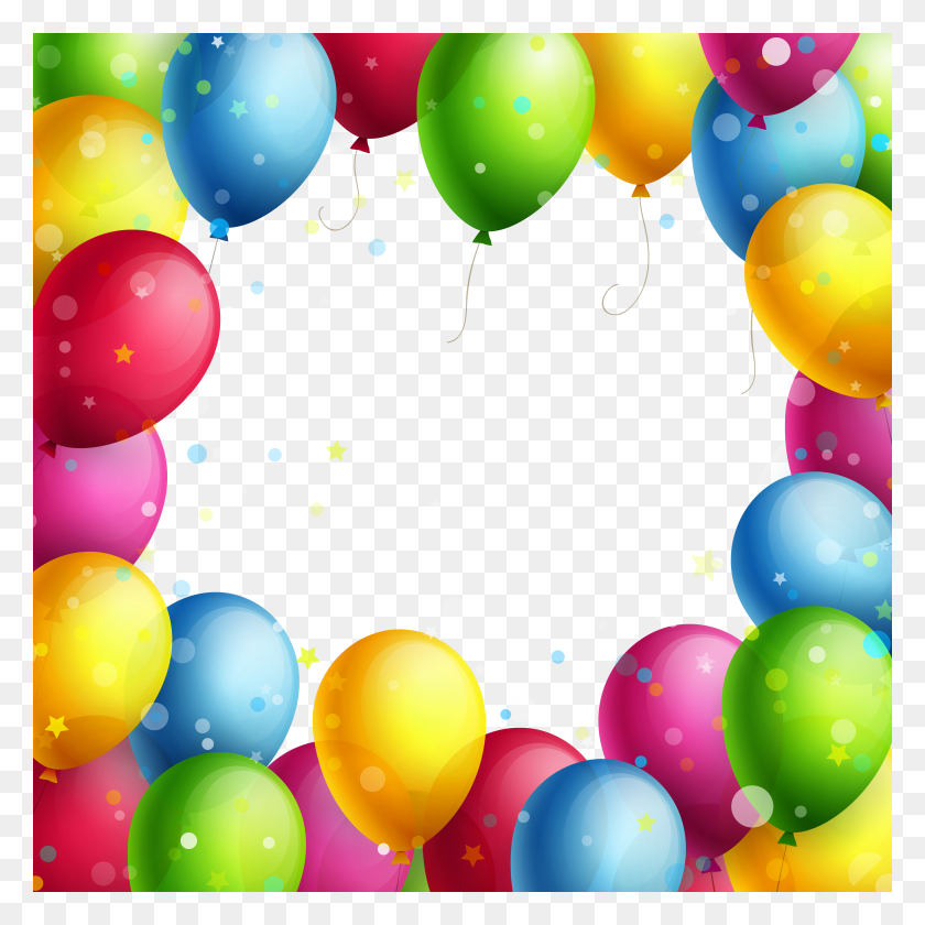 5000x5000 Balloon Clipart Frame Birthday Balloon Frame HD PNG Download