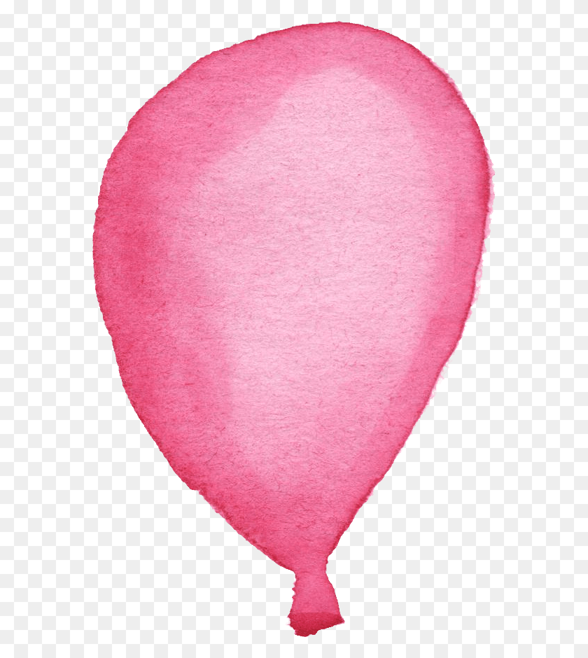 576x880 Balloon Clipart Watercolour Pink Watercolor Balloon, Rug, Petal, Flower HD PNG Download