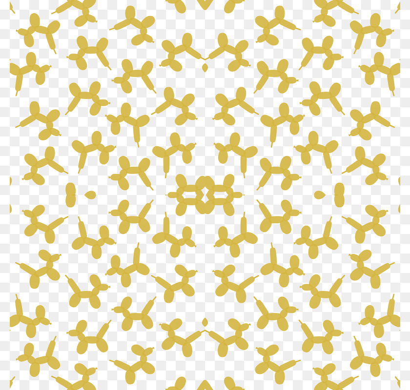 Balloon Fabric Balloon Dog Mustard Yellow Custom, Pattern PNG