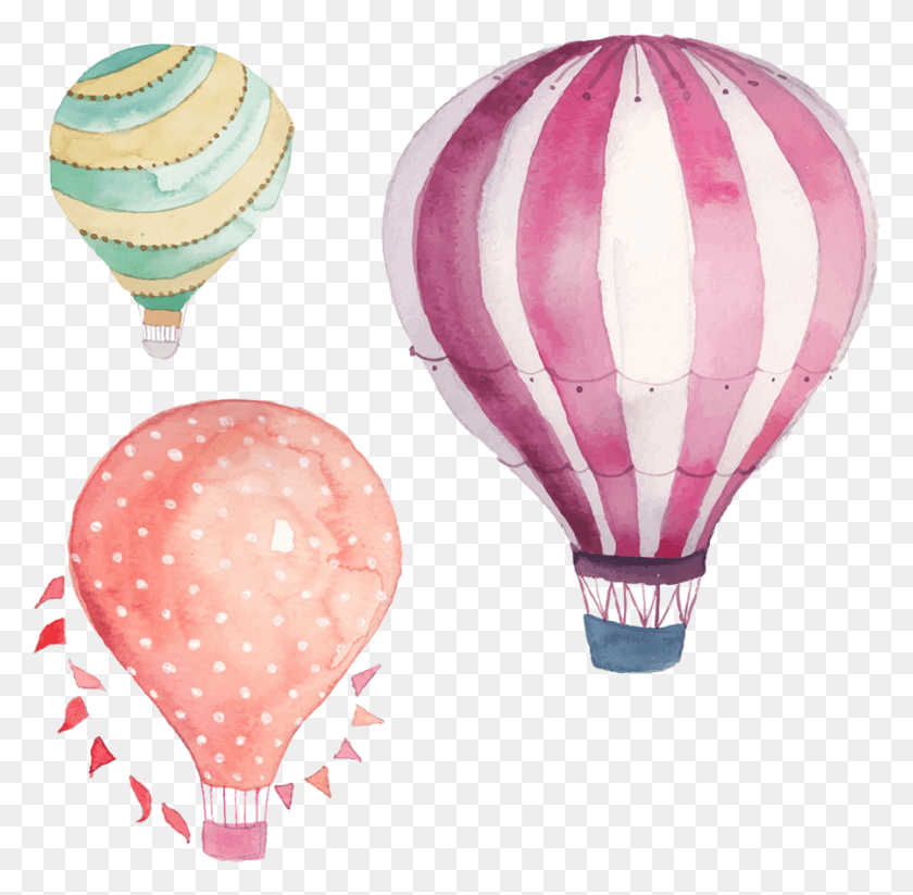 899x880 Balloon Image With Transparent Background Hot Air Balloon Watercolor, Hot Air Balloon, Aircraft, Vehicle HD PNG Download