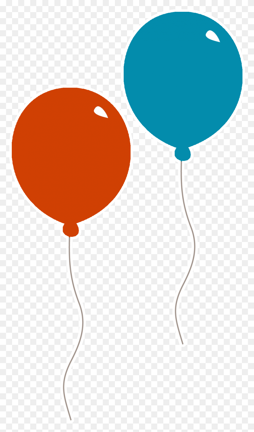 957x1679 Balloon Red Blue Clip Art Clip Art Two Balloons, Ball HD PNG Download