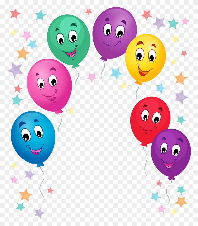 5302x6094 Balloons Cartoon Decoration Clipart Picture Buon Compleanno Nicol, Balloon, Ball, Graphics HD PNG Download