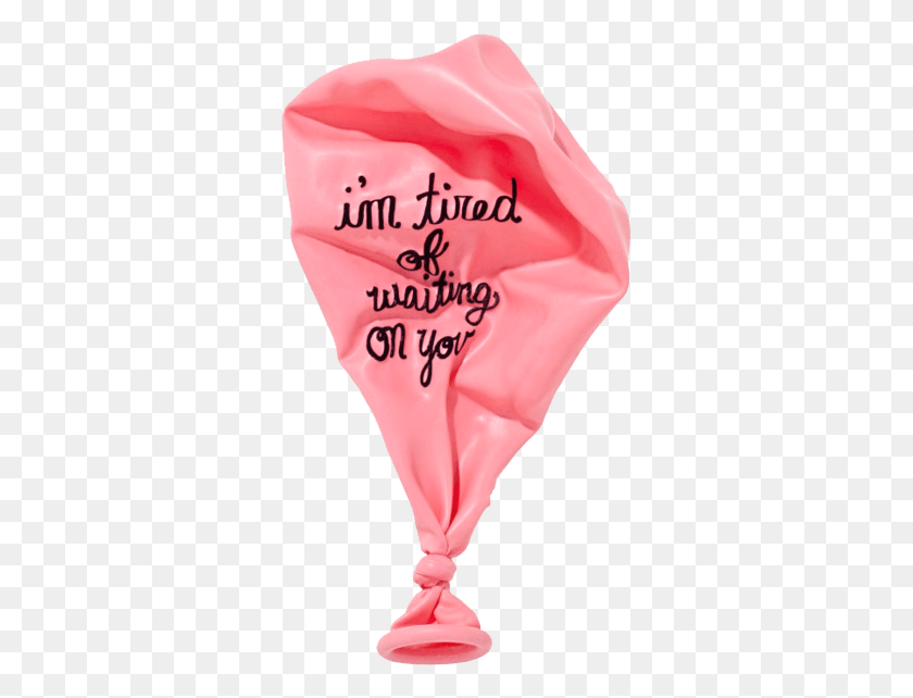 323x582 Balloons Pink And Tired Image Balloon, Clothing, Apparel, Underwear HD PNG Download