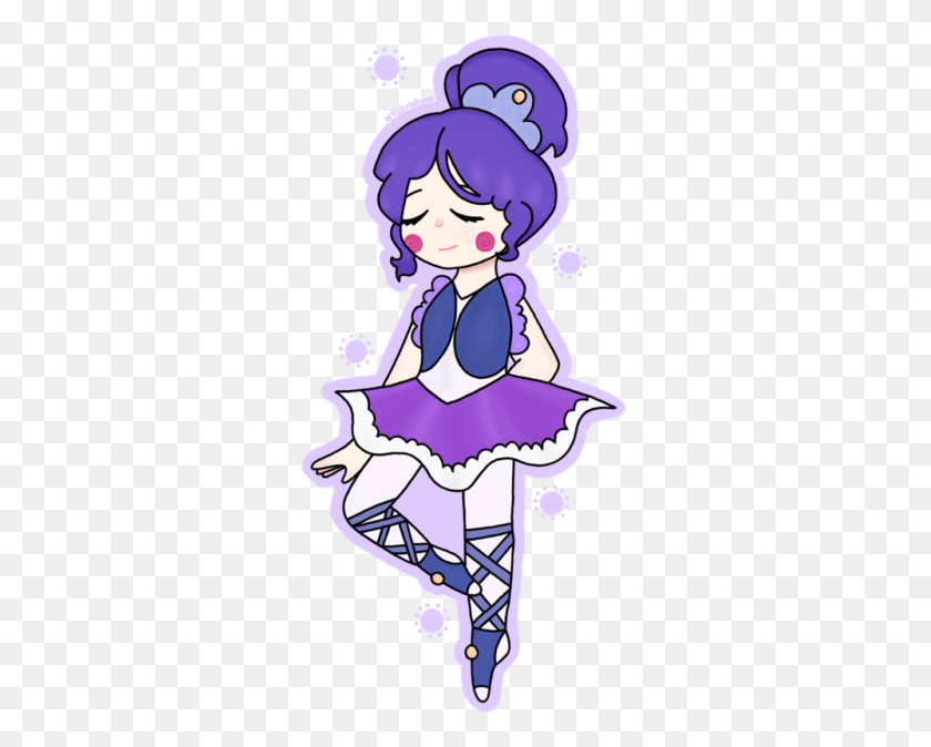 299x614 Ballora Drawing Drawn For Free Ballora Step By Step Ballora Drawing, Costume, Purple, Person HD PNG Download