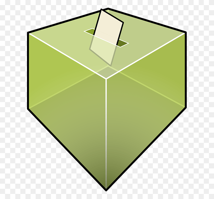627x720 Ящик Для Голосования На Выборах Для Голосования Зеленая Урна, Бумага, Коврик Hd Png Скачать