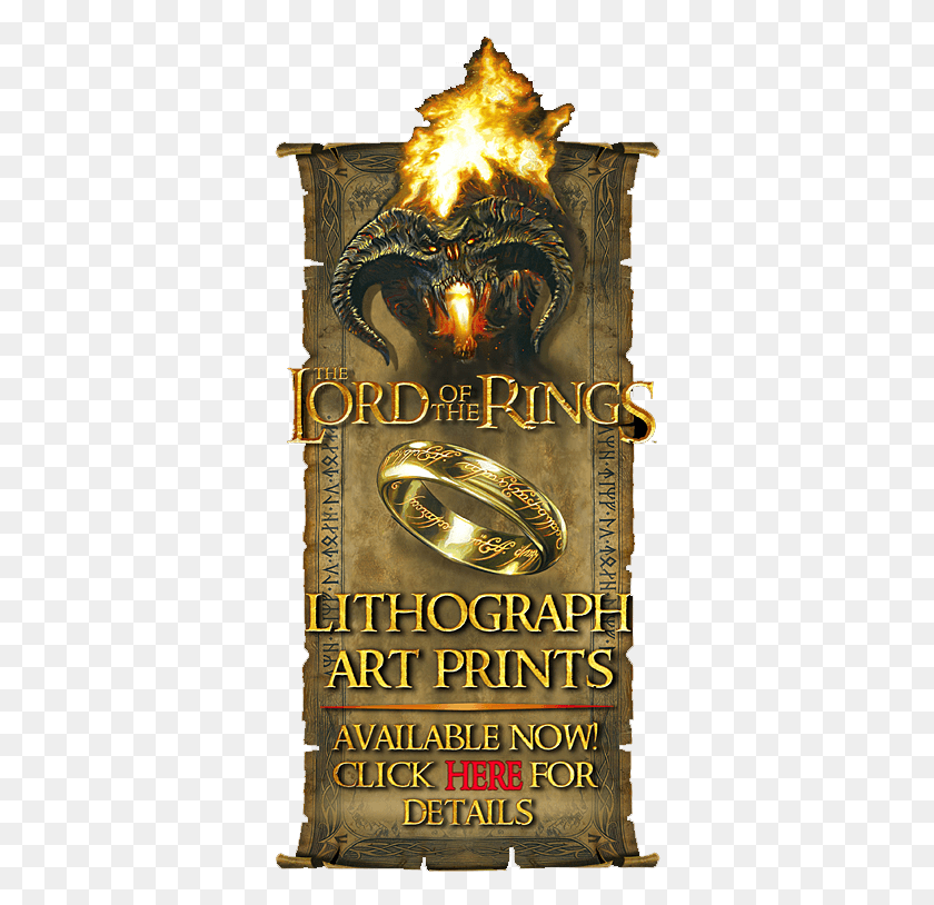 348x754 Balrog Lord Of The Rings, Novel, Book, Gold HD PNG Download